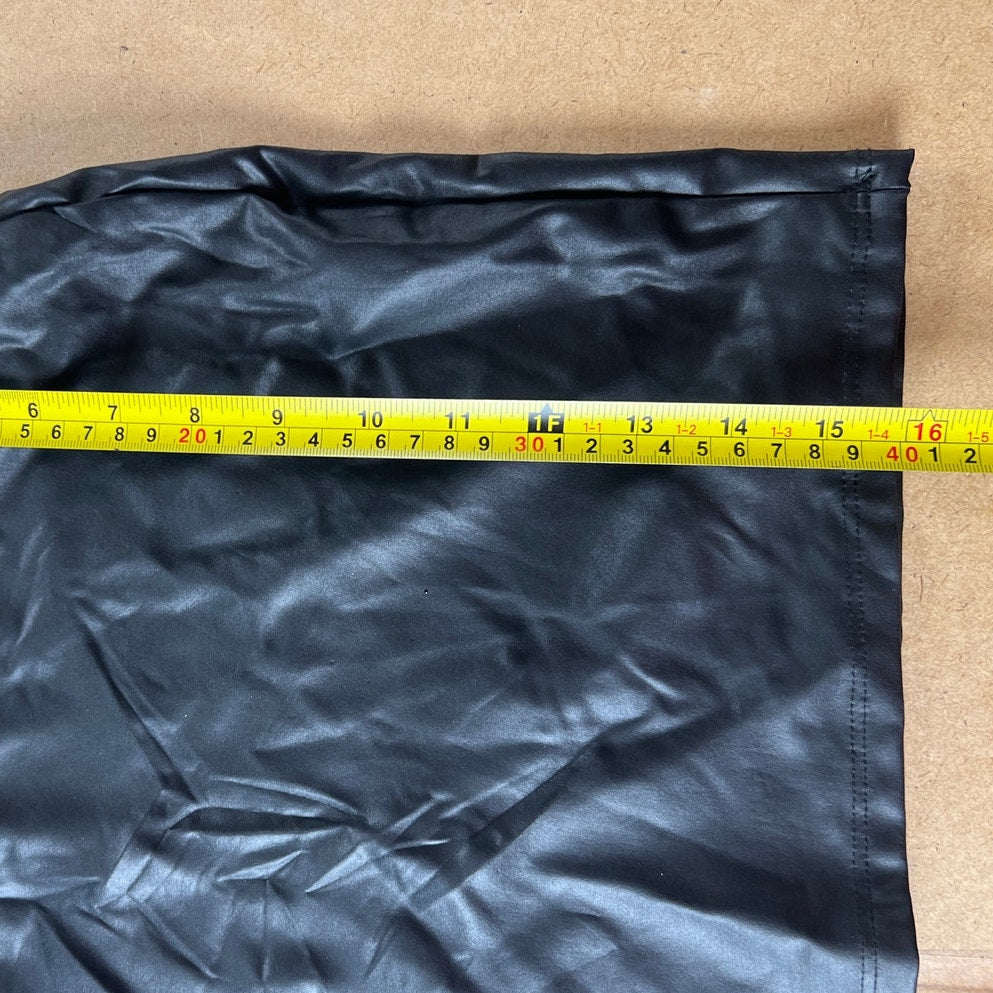 Y2K Windsor Black Mini Skirt Faux Leather Size M