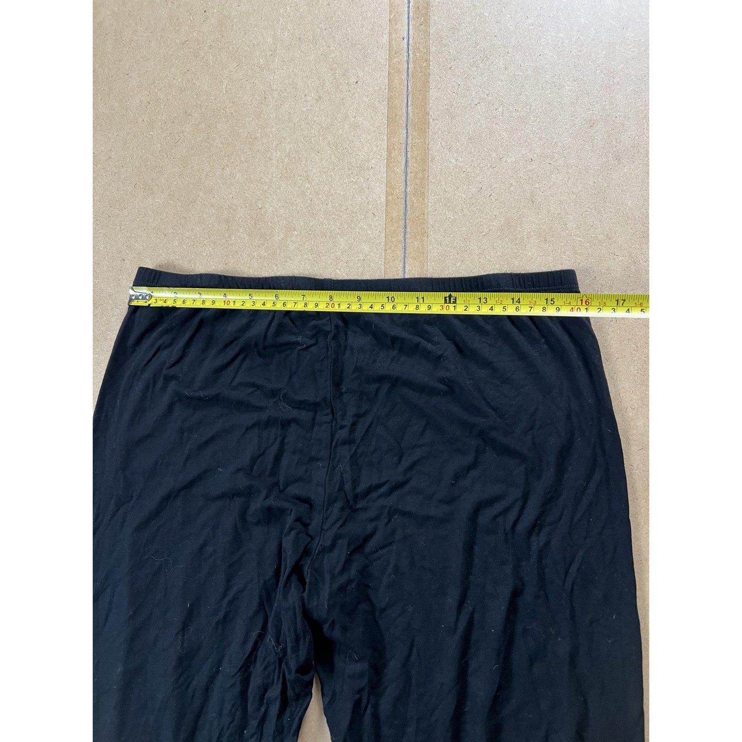 Eileen Fisher Leggings Womens XL Black Ankle Casual Jersey Viscose Spandex