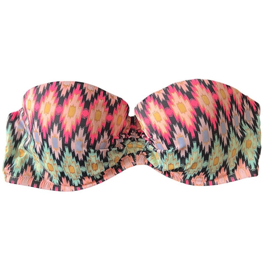 Victoria's Secret Women's Strapless Aztec Tribal Patterned Bikini Top 34C EUC