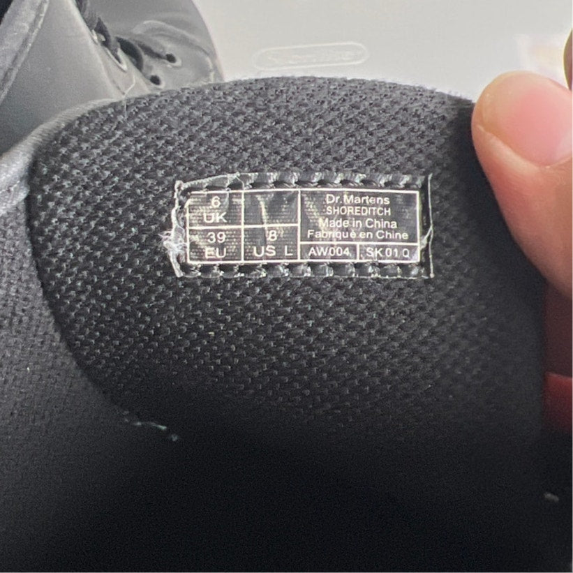 Dr. Martens Women's Shoreditch Black Size 8  Leather Lace Up High Top Boots