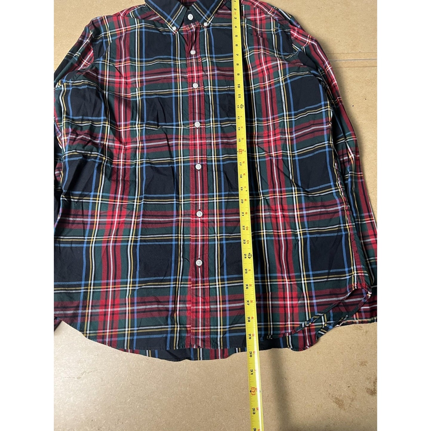 J.CREW Shirt Mens XL Multicolor Plaid Long Sleeve Button Down Classic Fit