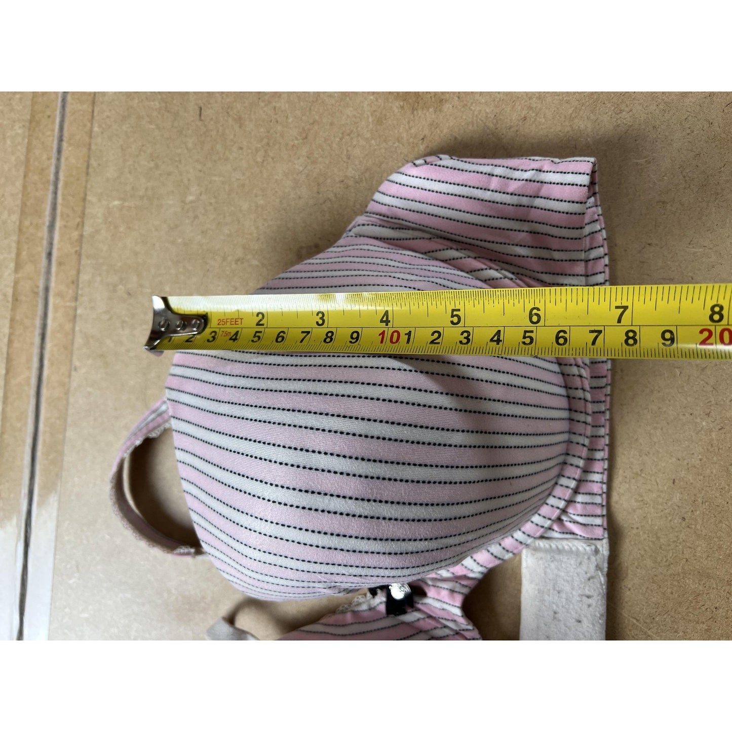 Xhilaration Bra Womens 36D Multicolor Striped T Shirt Push Up Padded Underwire