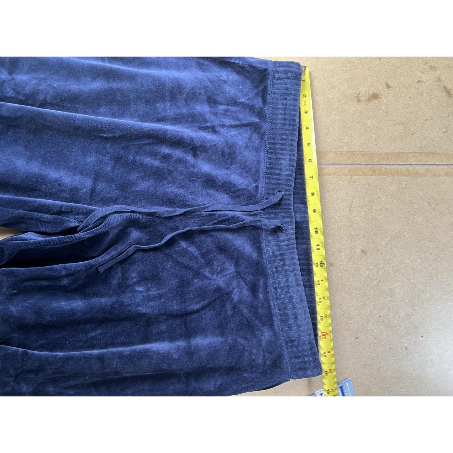 New York Laundry Pants Womens PXL Petite Blue Velvet Sweatpants Drawstring