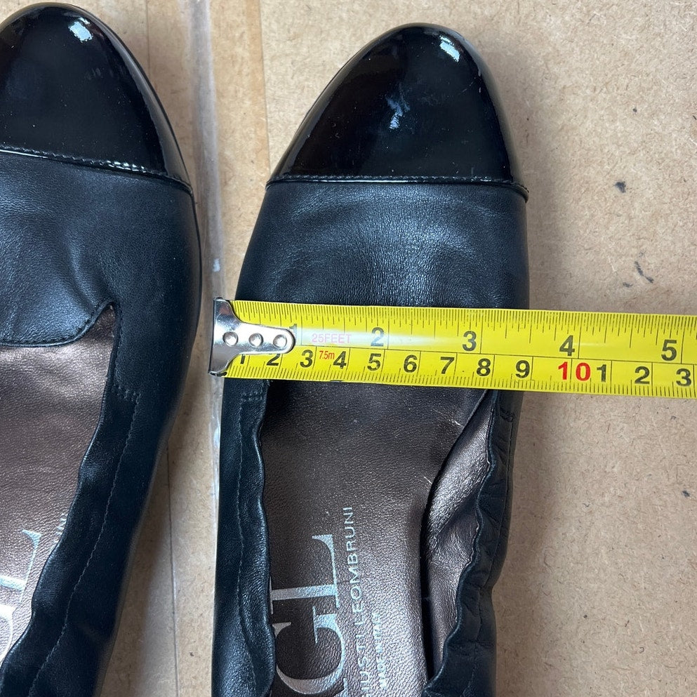 AGL Attilio Giusti Leombruni Womens Cap Toe Loafers 38 EU 8 US Black Leather