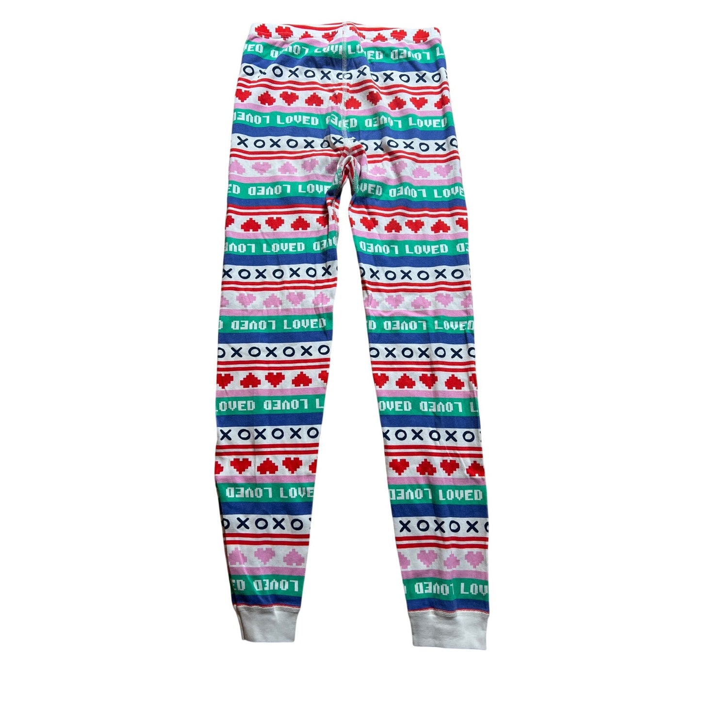 Hanna Andersson Girl Valentines XOXO Pajama Pants Size 14