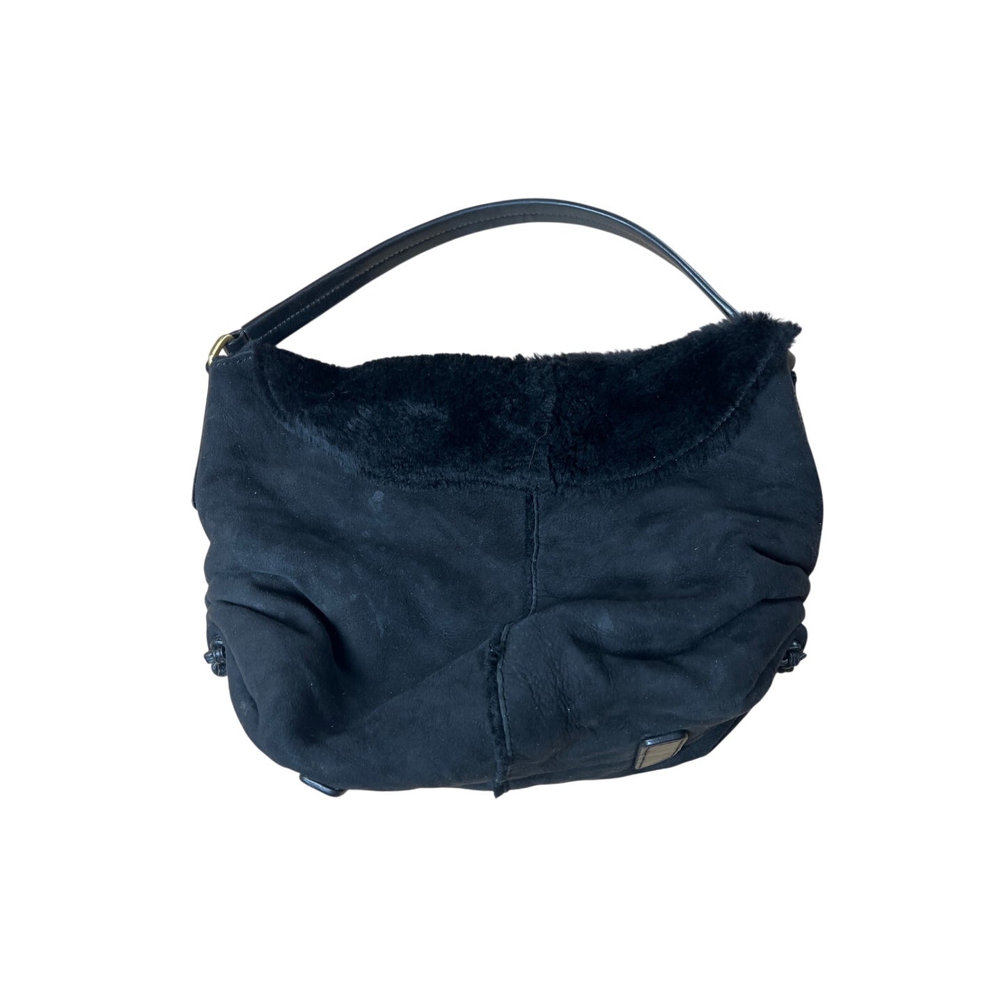 UGG Black Suede Sherpa Handbag