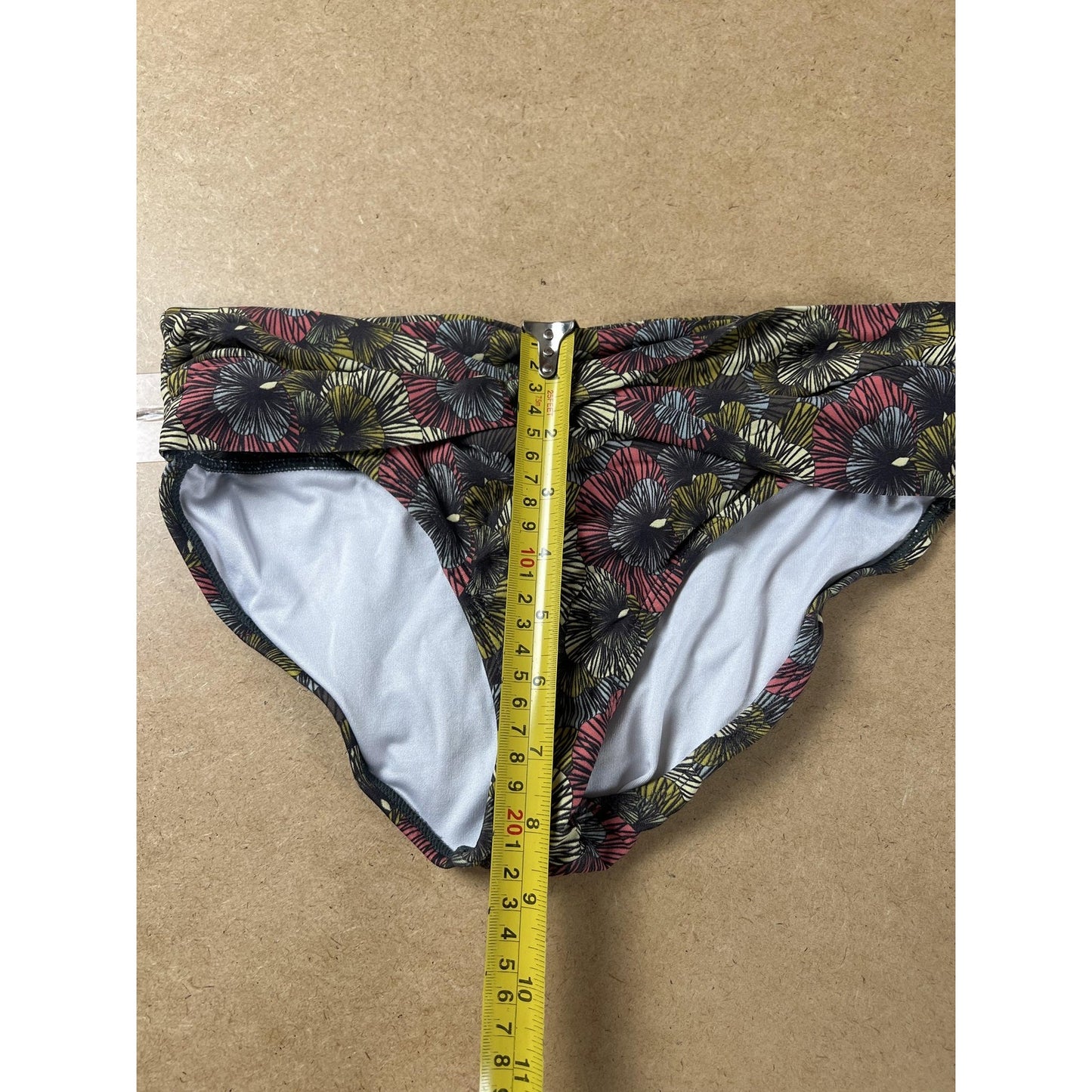 Bottom Womens 34 Multicolor Hipster Lined Elastic Waist Stretch Floral