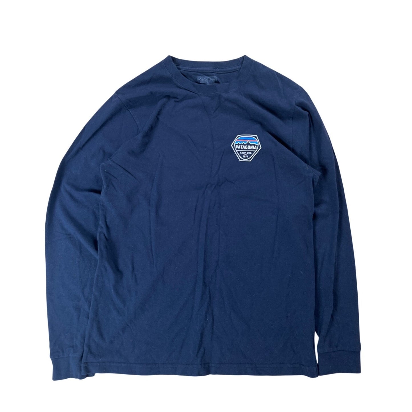 Patagonia Men Navy Blue Long Sleeve Top Size Small
