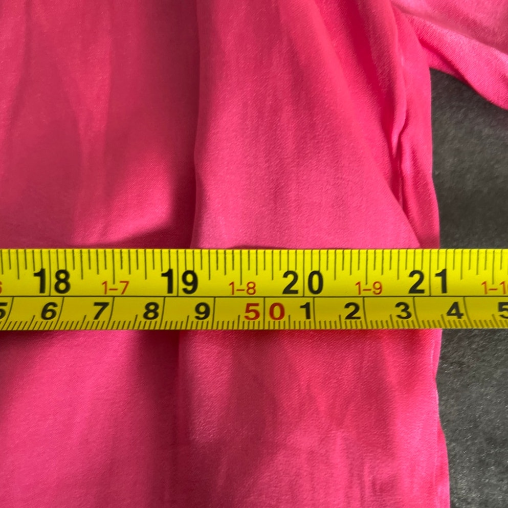 Premise NWT 100% Polyester Hot Pink Blouse Square Neck Medium