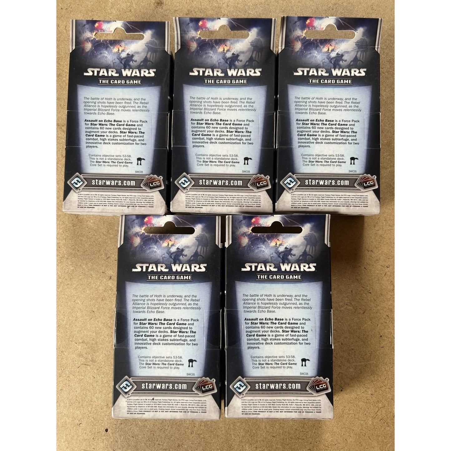 Fantasy Flight Games Star Trek The Card Game Assault On Echo Base Booster Lot 5
