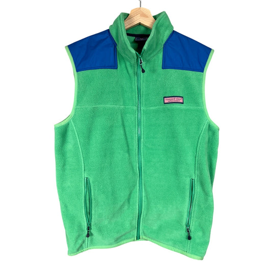 Vineyard Vines Medium Green Vest Fleece Pocketed