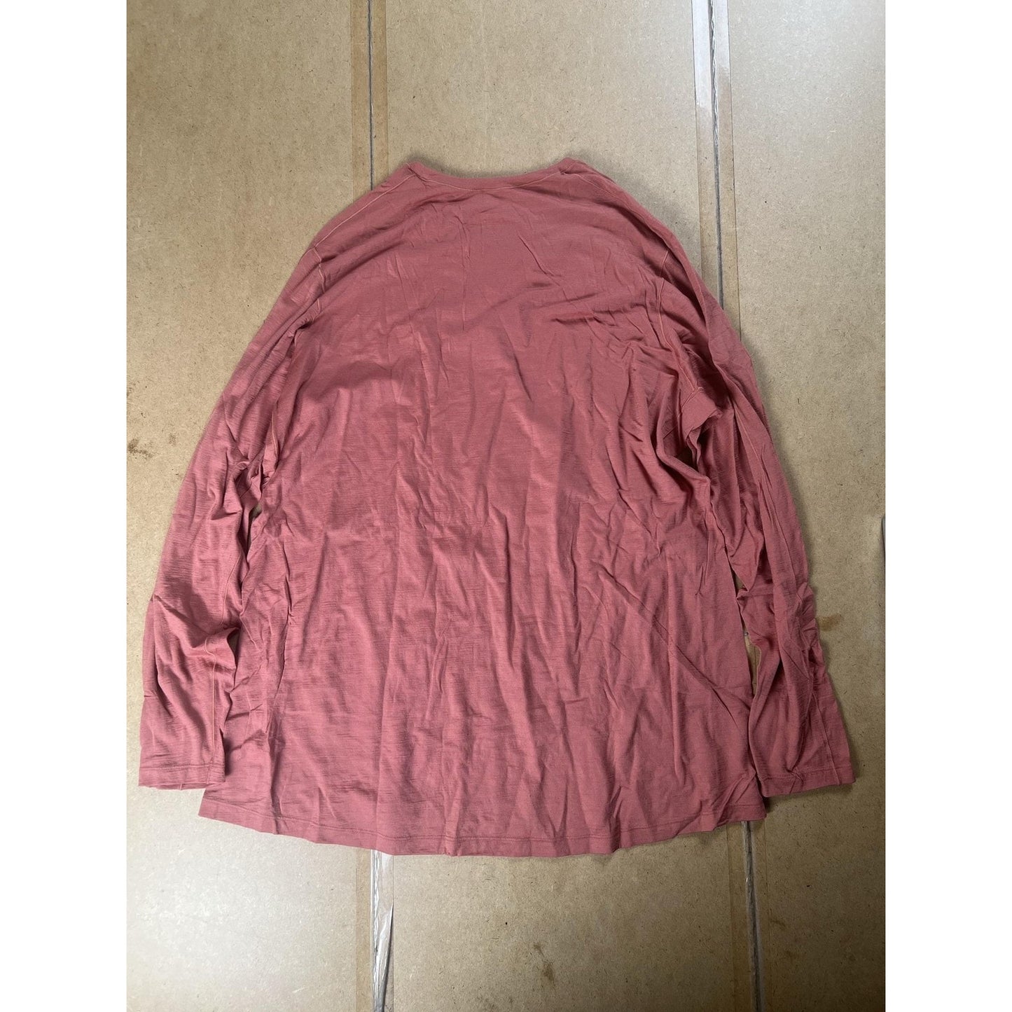 REI T-Shirt Unisex 2X-Large Pink Long Sleeve 100% Merino Wool Jersey Pullover
