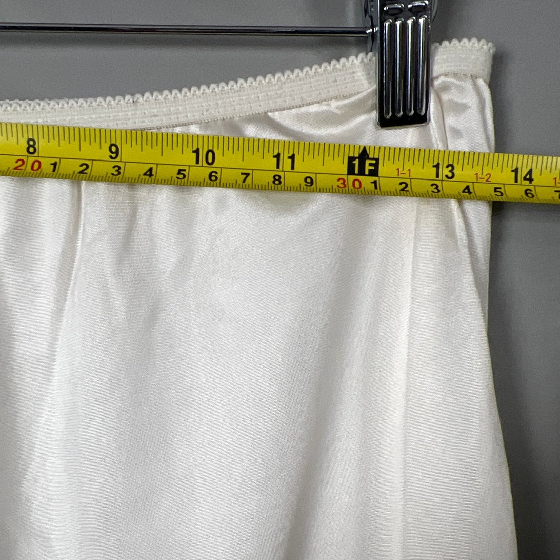 Komar Medium 100% Nylon White Half Slip Skirt Elastic Waist