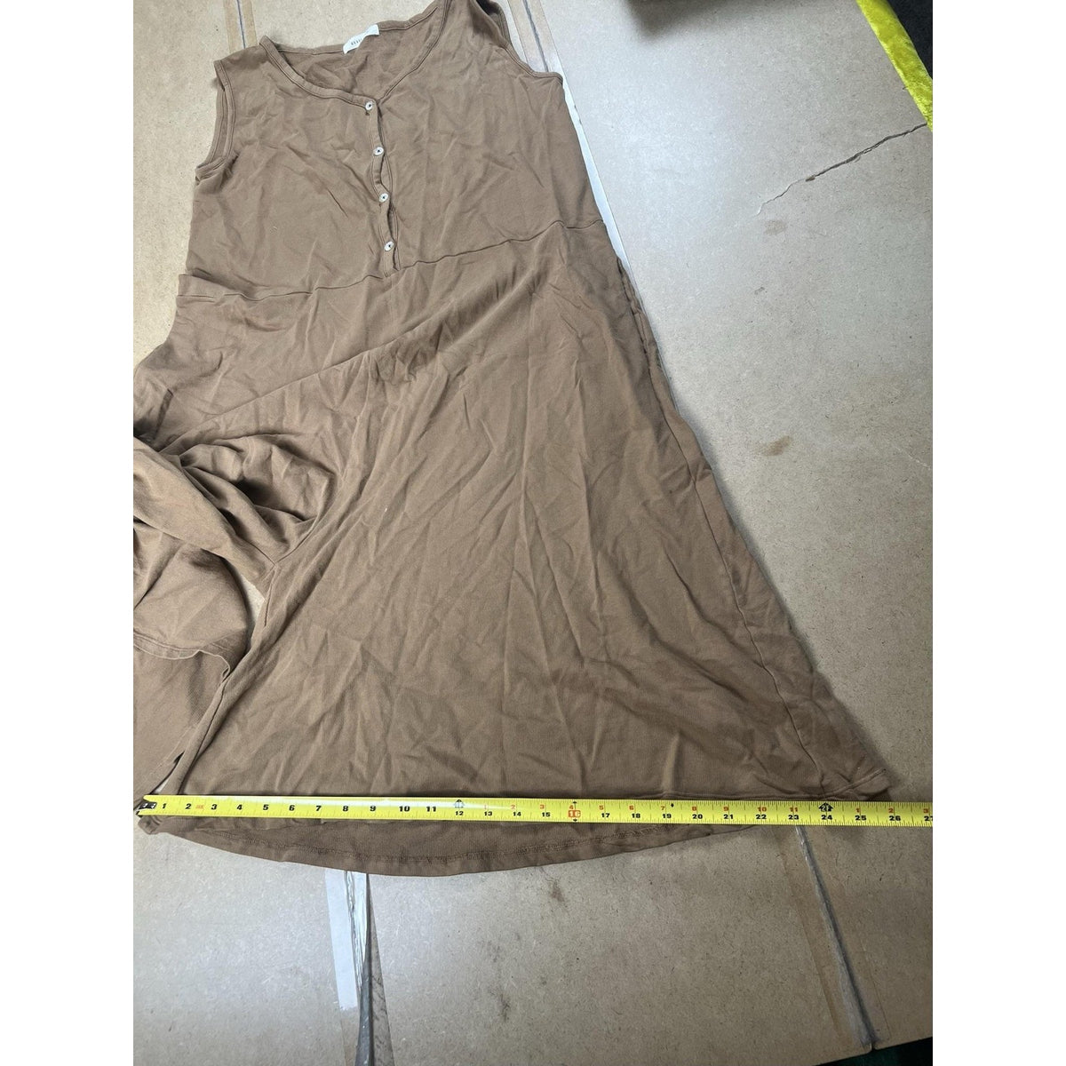 REVISITED Jumpsuit Womens M Brown One-Piece Sleeveless V-Neck Jersey Casual