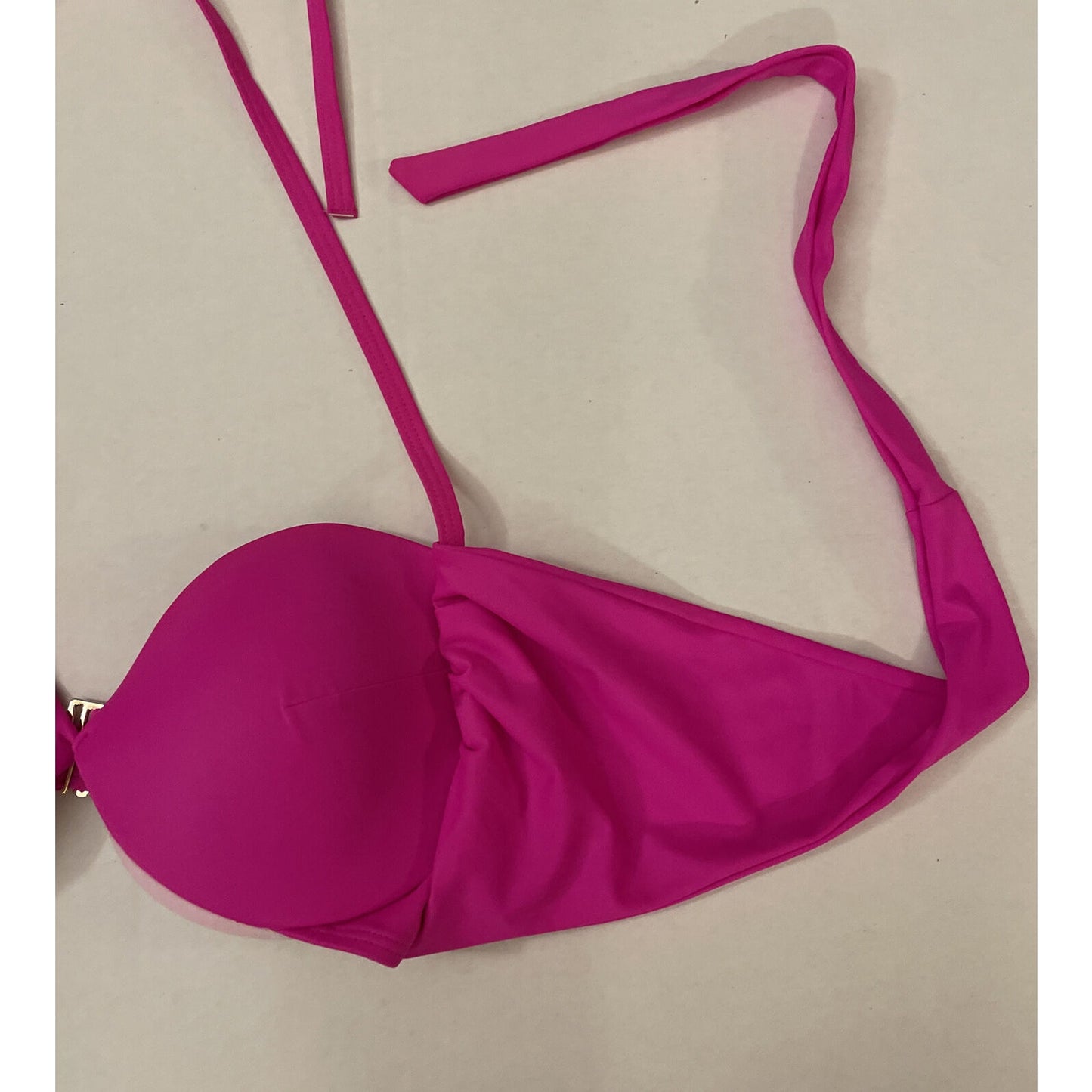 Victoria's Secret Women's Size 32DD Solid Pink Wrap Tie Around Bikini Top - EUC