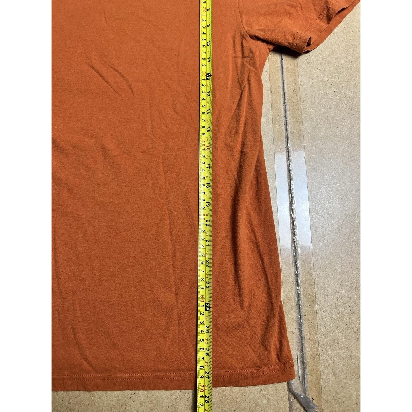Miner Brewing Co Shirt Mens M Orange Cotton Crew Neck Graphic Print Front