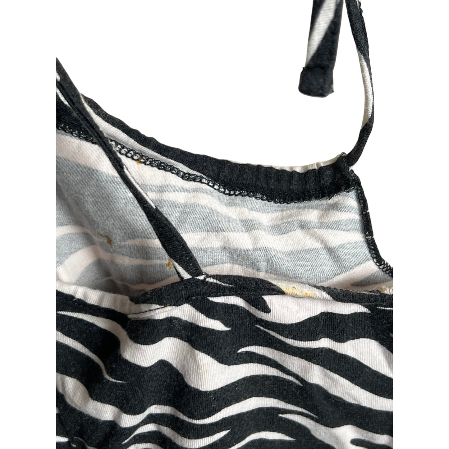 Brandy Melville John Galt Women's White and Black Tank Top Size 25 XS