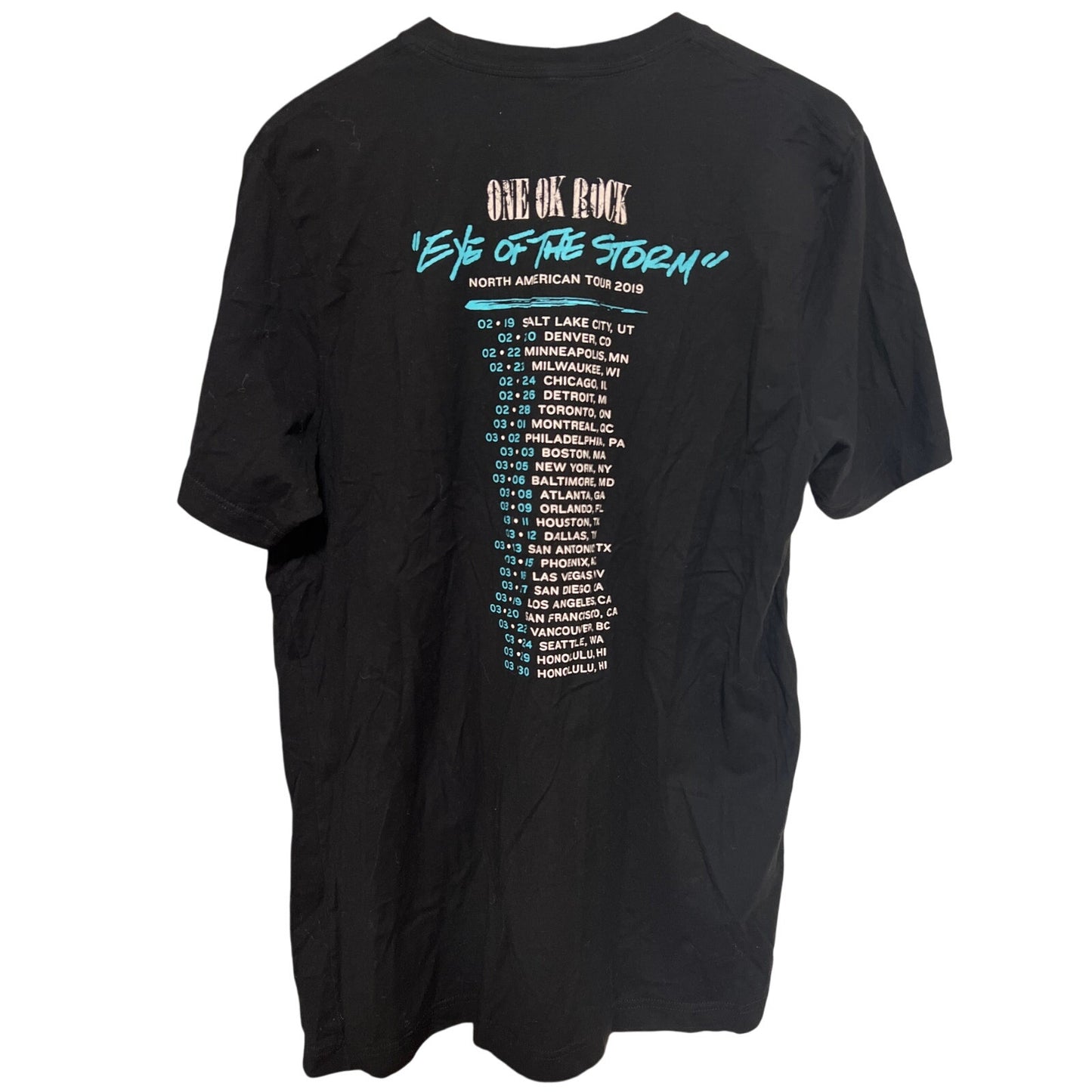 One Ok Rock Eye of the Storm Unisex XL Black T-shirt
