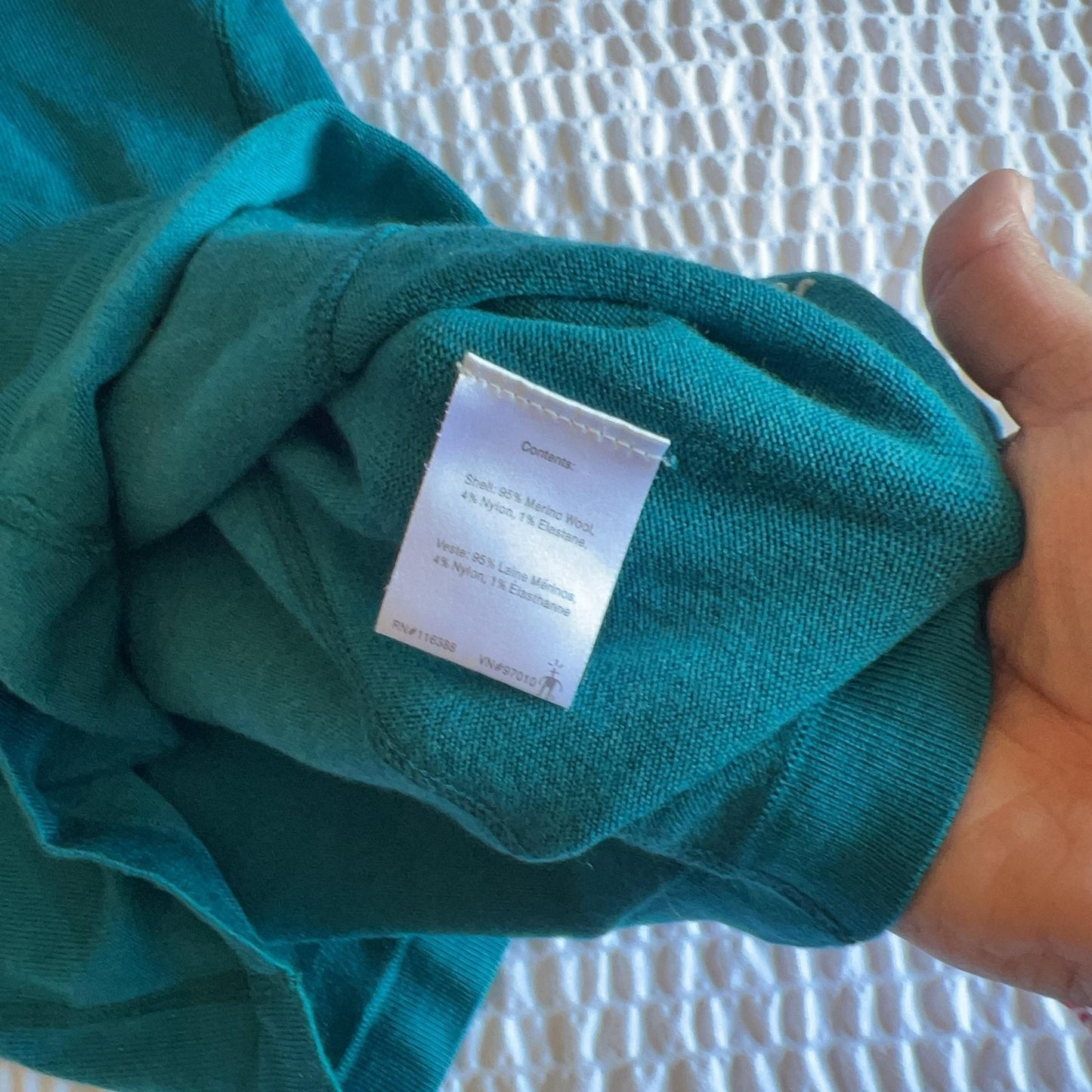 SmartWool Sweater Womens S Green Pullover Mock Neck 1/4 Zip Lightweight