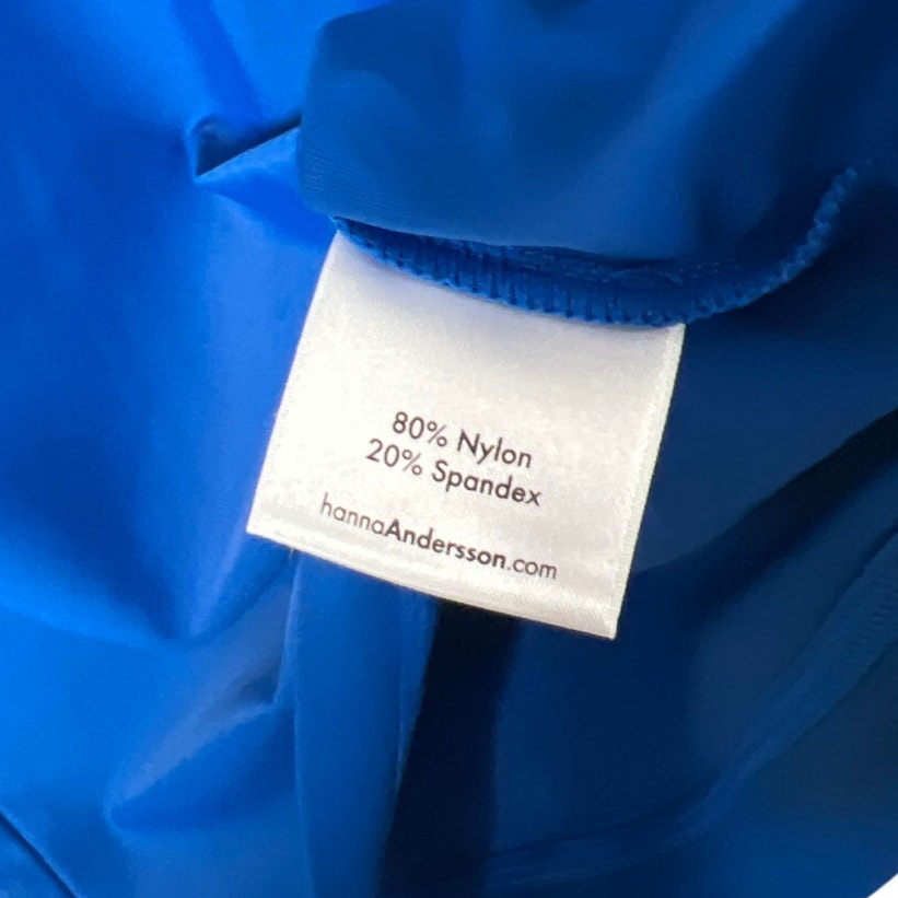 Hanna Andersson Short Sleeve Rash Guard Size 8 Plunge Blue Summer UV Protection
