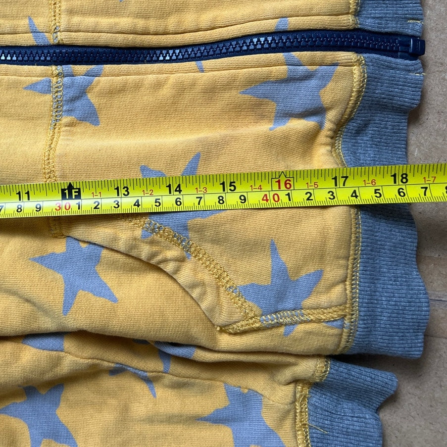 Hanna Andersson Yellow/Gray Zip Up Sherpa Lined Sweater Size 120