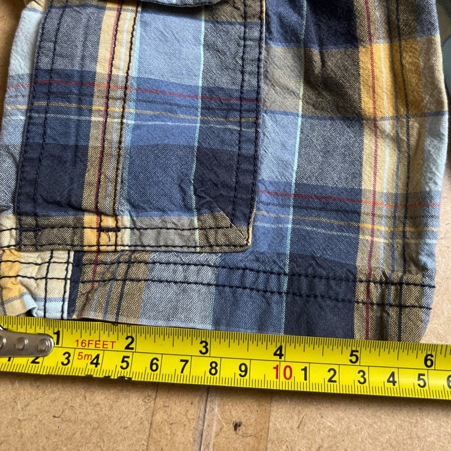 Tea Collection Plaid Boy Size 5 Blue/Yellow Shorts