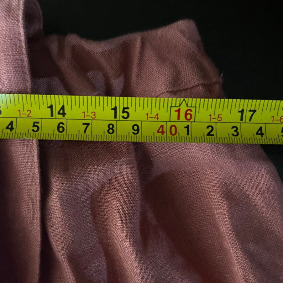 Kondi Suzie Linen Pink Mid Length Dress Medium
