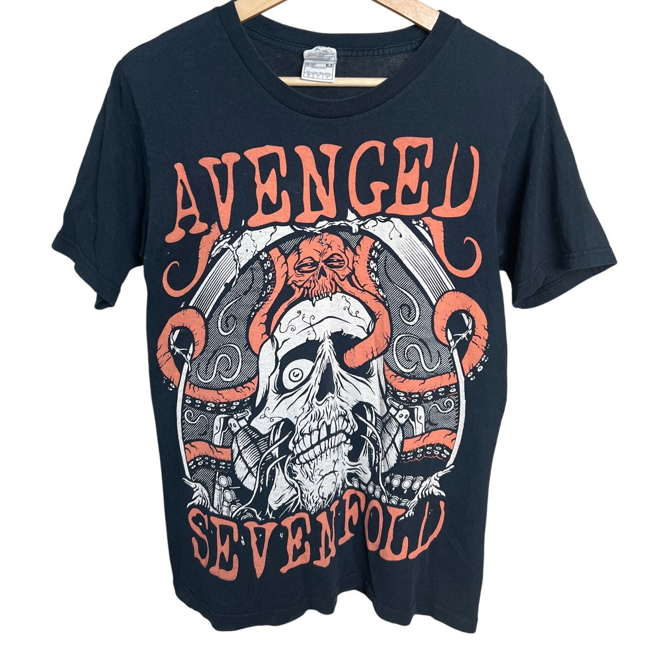 Avenged Sevenfolds 2008 Small Faded Skull Band Shirt