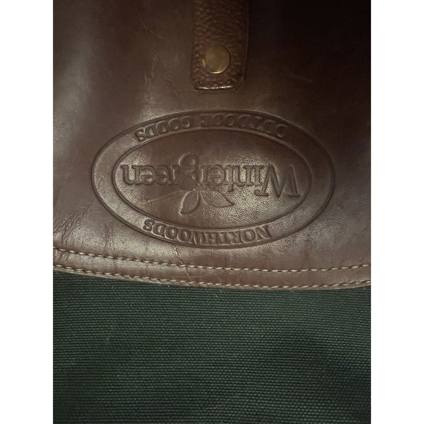Vintage Wintergreen Outdoor Prod Canvas Leather Messenger Bag Travel Made In USA