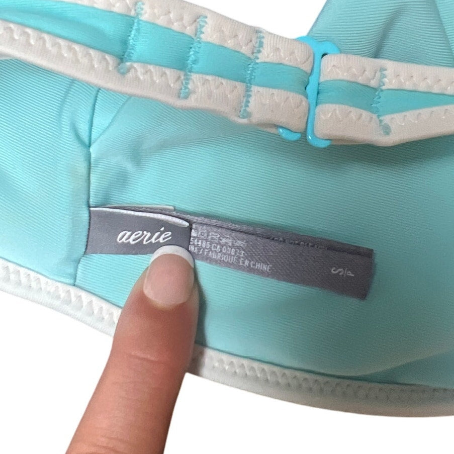 Aerie Small Swimwear Blue Bikini Top Women's Wireless