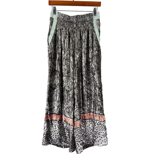 Anthropologie High Rise Velvet Dove Wide Leg Pant Women's Size XS