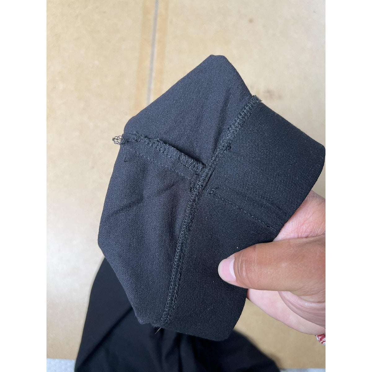 Eileen Fisher Pants Womens PM Petite Black Jersey Knit Elastic Waist Pockets