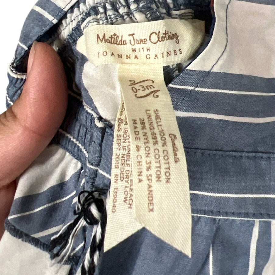 Matilda Jane Clothing W/ Joanna Gaines NWT Overalls Striped 0-3 Toddler