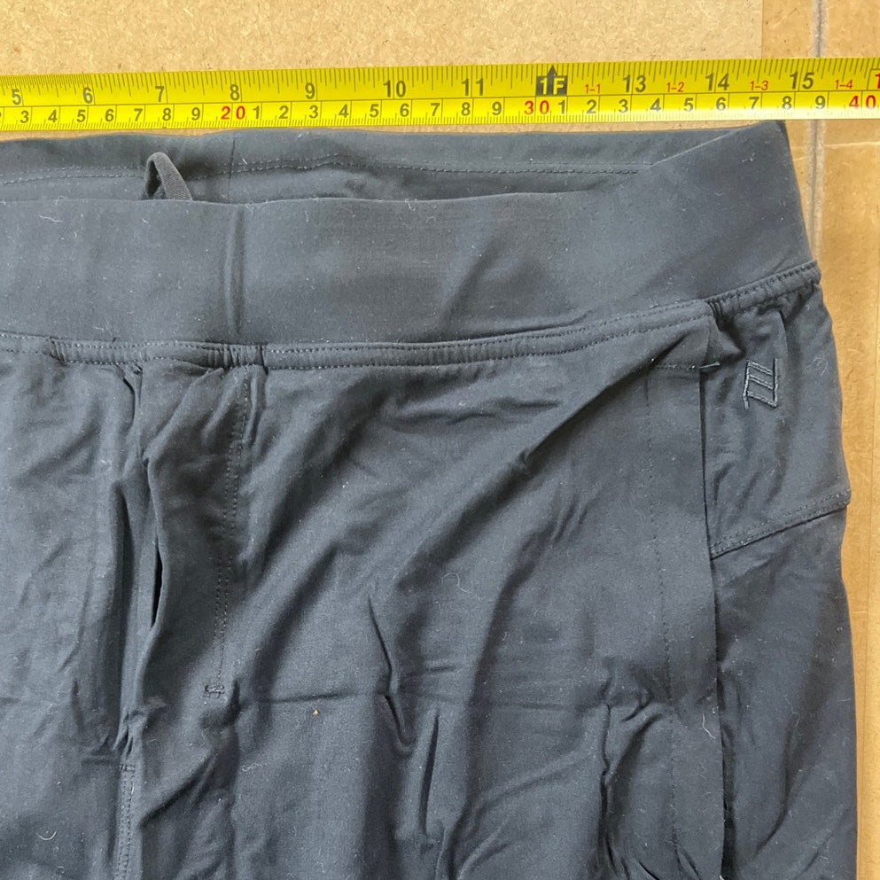Zyia Trail Jogger Pants Micro Stripe Active Performance Black Women Large
