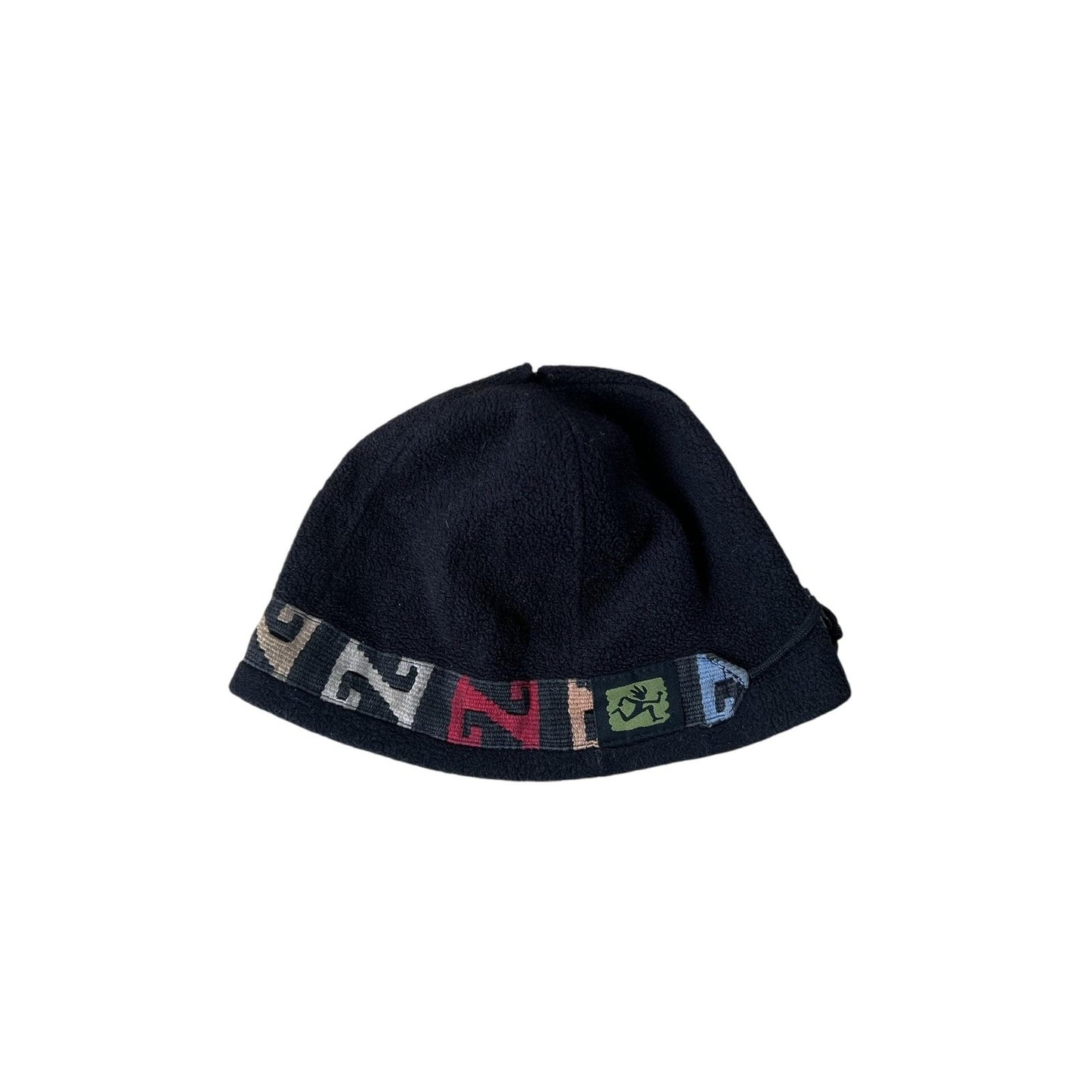 Hat Cap Strap Back Adjustable Mens Black Fleece Outdoor Drawcord Trim