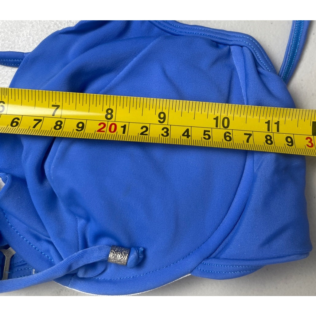 S.O.S. Bikini Collection Blue Swimwear Top *Dimensions In Pictures*