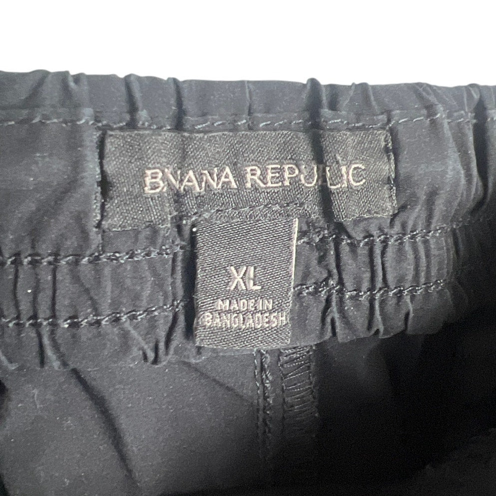 Banana Republic Black XL Joggers Slim Fit Pockets Drawstring