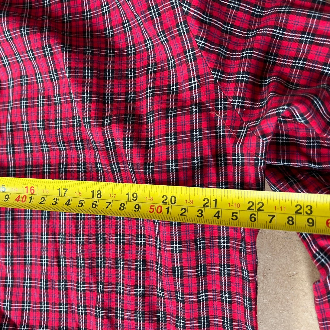 Lauren Ralph Lauren Men Size 32 Red Plaid Long Sleeve Button-Up