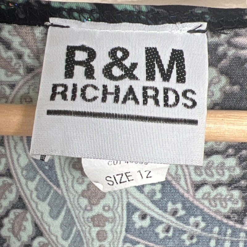 Y2K R & M Richards Size 12 Blouse Shoulder Pad Green