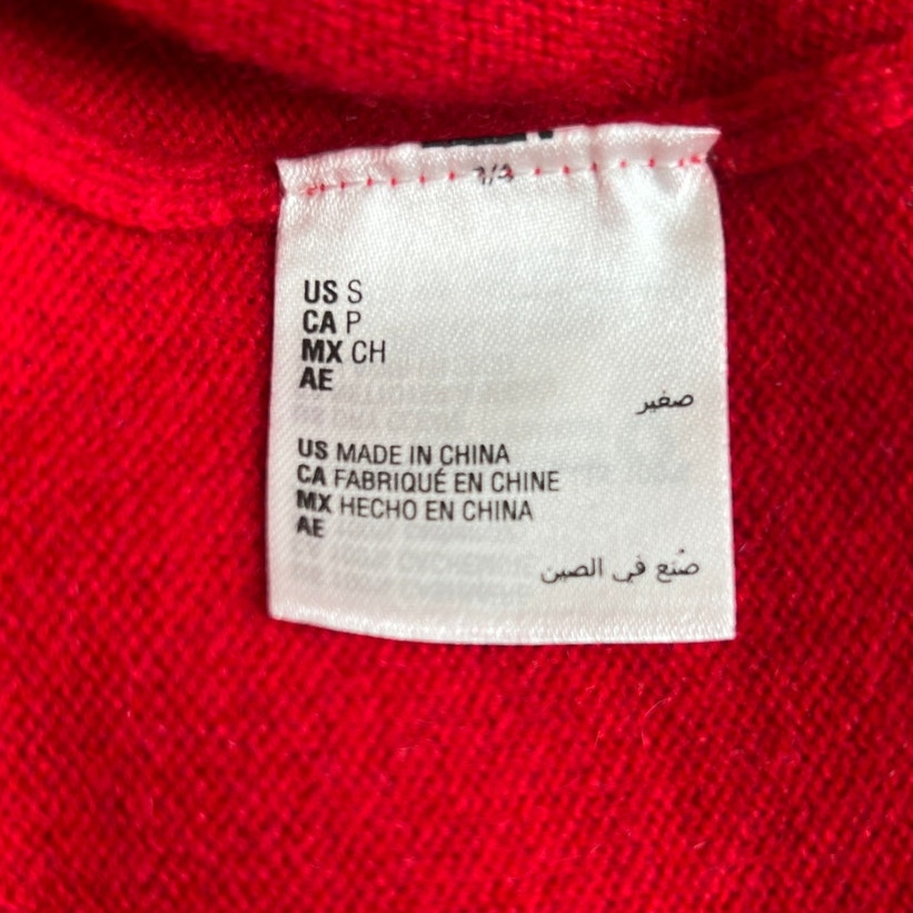 Karen Scott Women Sweater Red Amore 100% Cashmere Turtle Neck Knit Size S