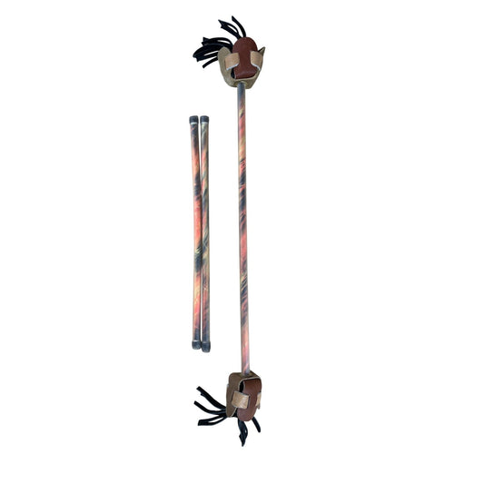 Brown Leather Tassel 3-Piece Collapsible Riding Crop Whip Horse Training Tool