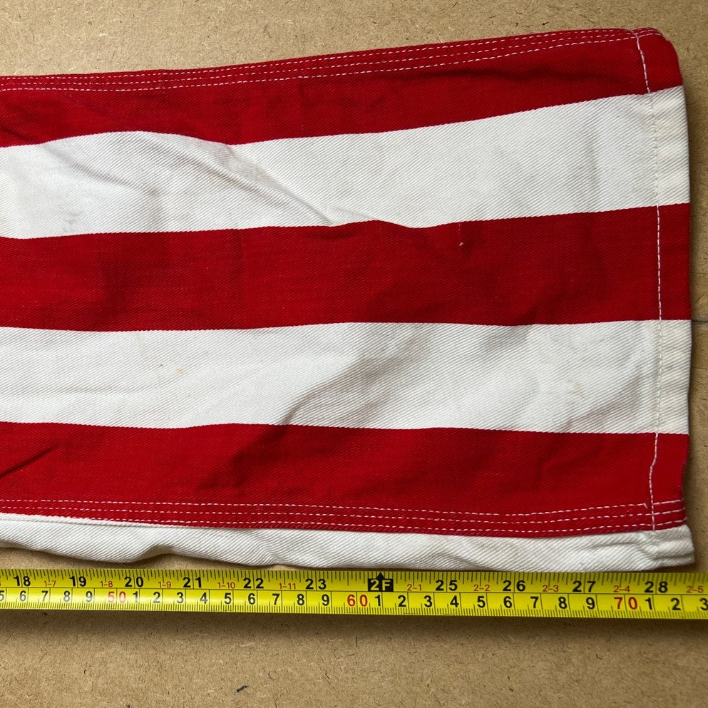 Vintage 1960’s w34 “Big Smith” Red x White Stripe Mod Denim Overalls