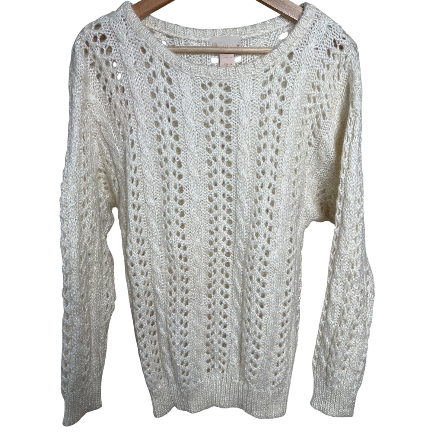 Vintage John Meyer White Knit Size Medium Pullover Crewneck