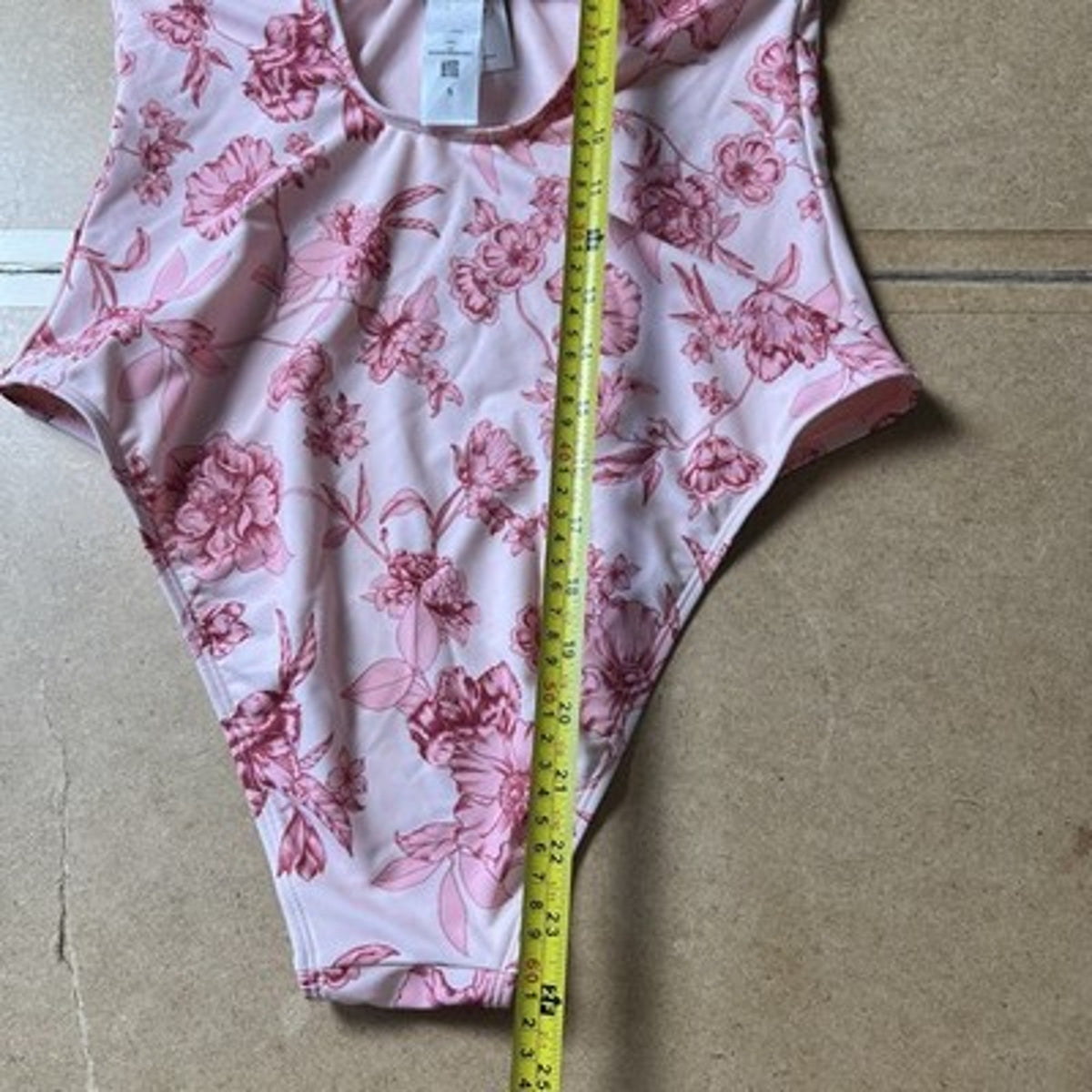 NWT Cupshe One Piece Womens L Pink Floral Lined Underwire Adjustable Straps