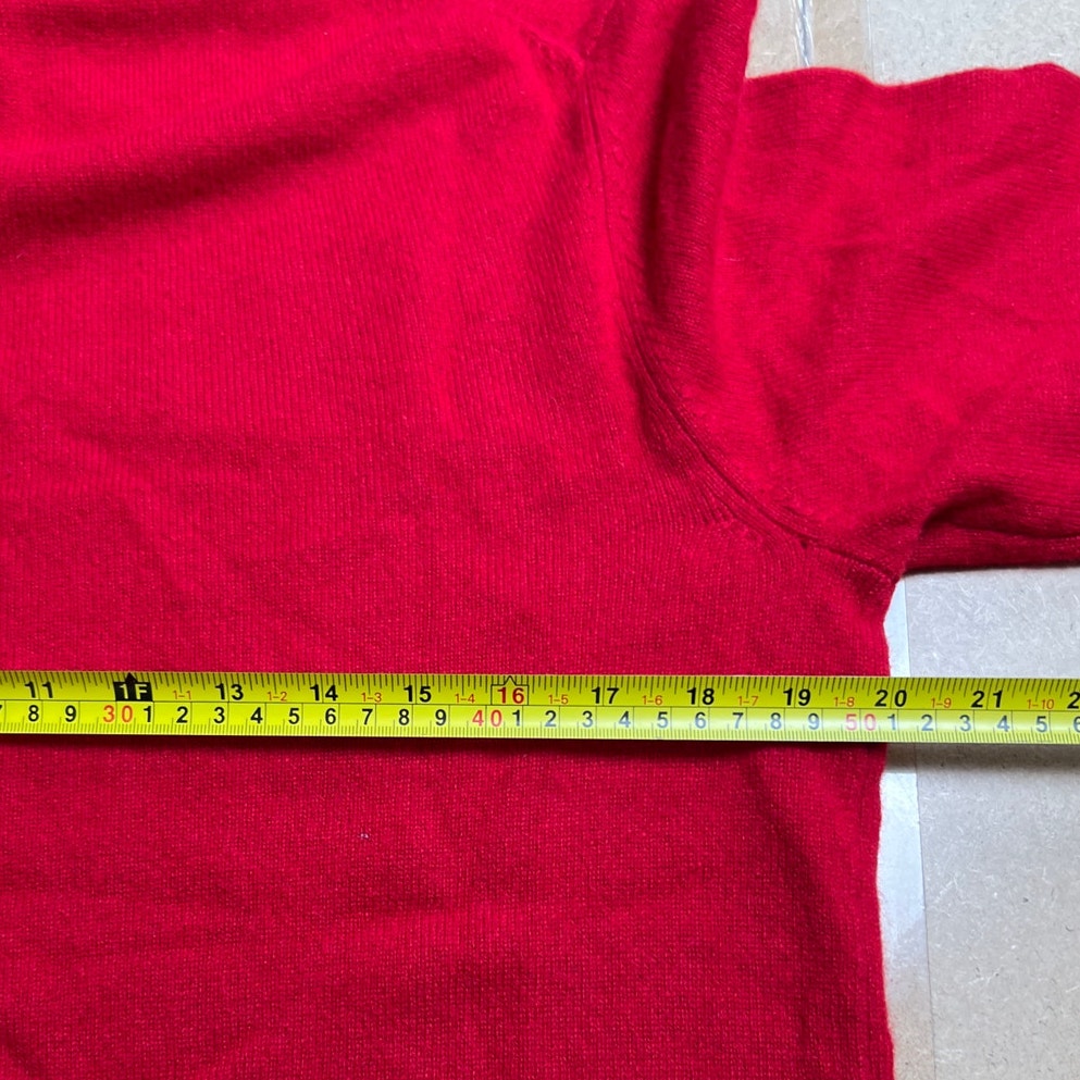 Karen Scott Women Sweater Red Amore 100% Cashmere Turtle Neck Knit Size S