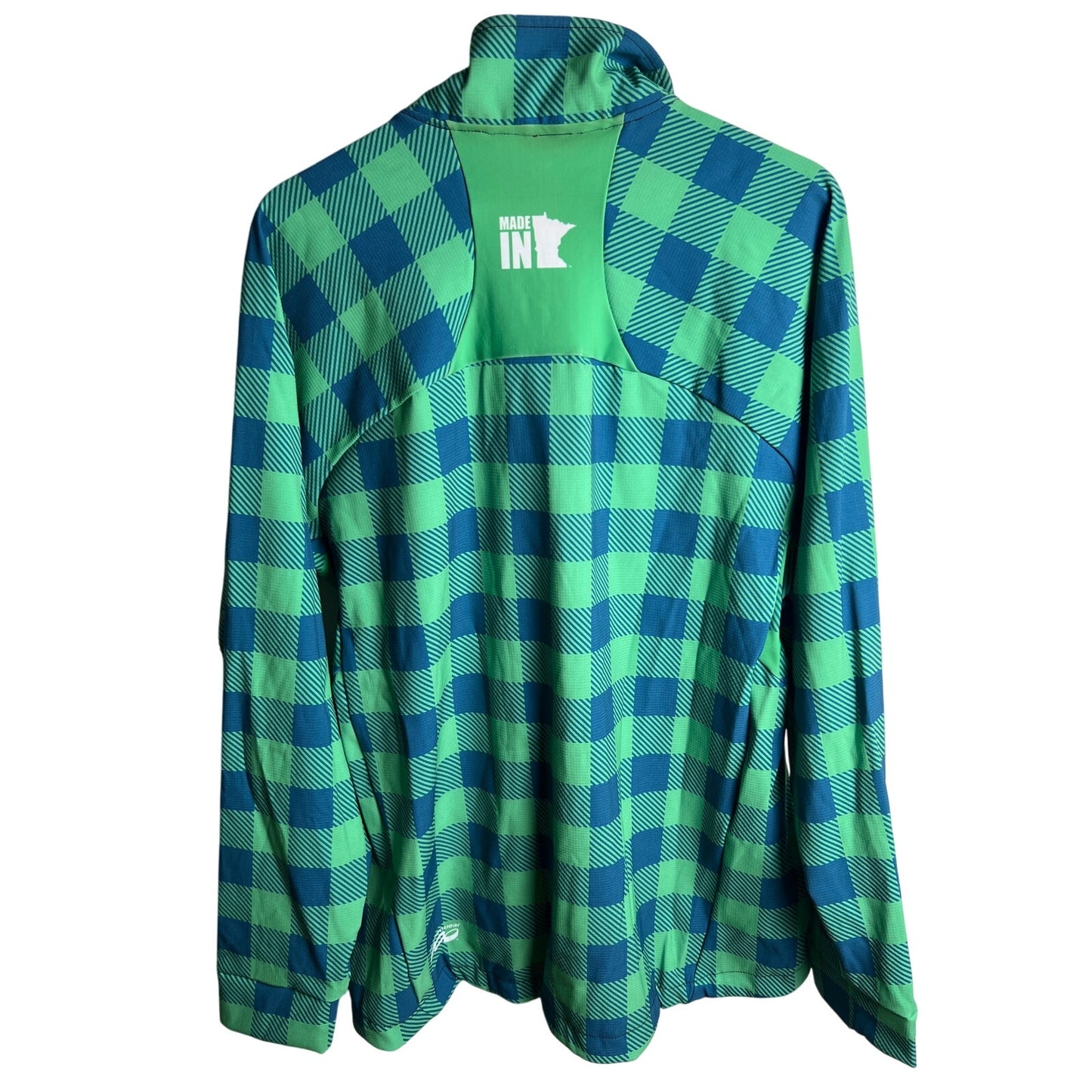 Podiumwear 000 Size 2XL Full Zip Plaid Green Lightweight Jacket Performance