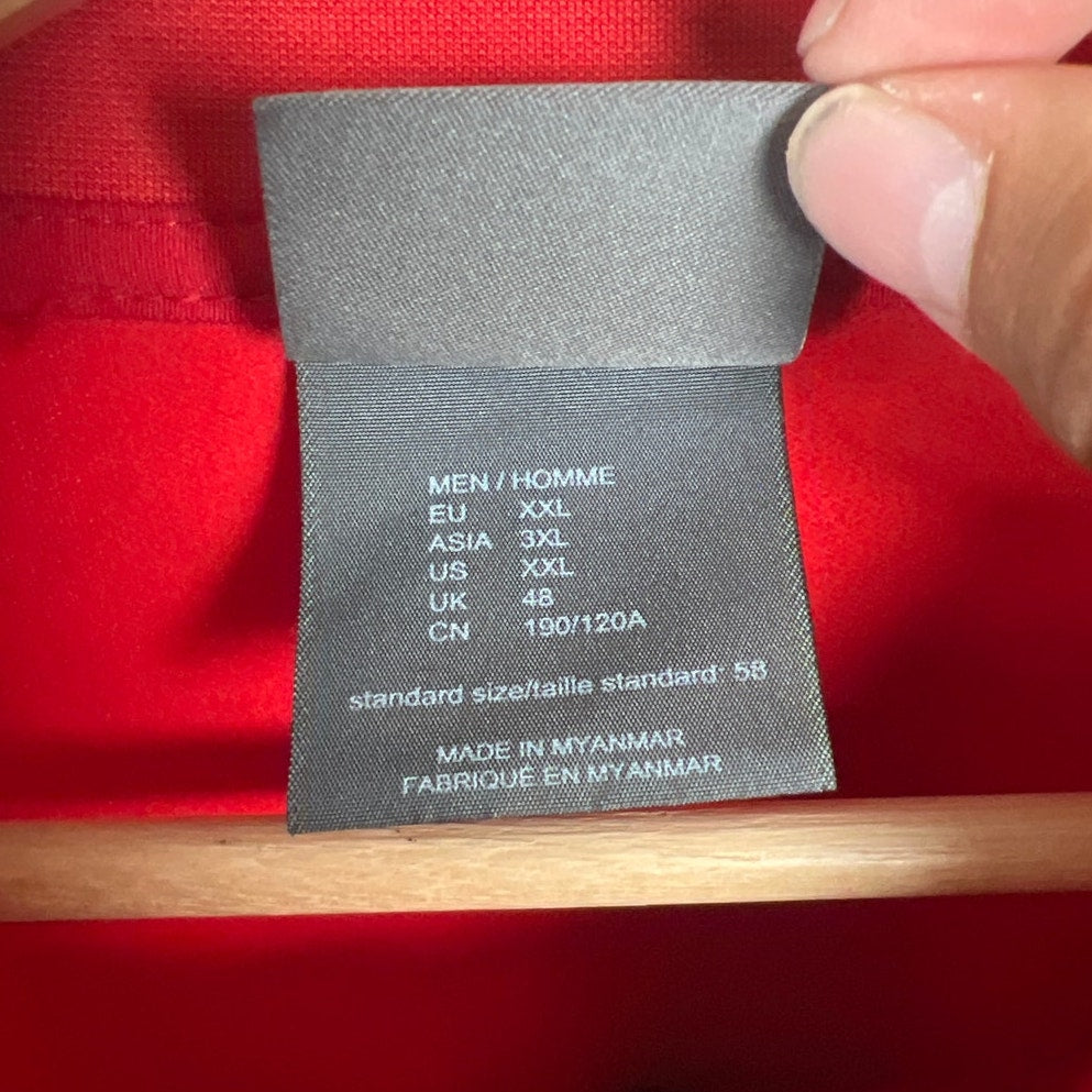 Jack Wolfskin At Home Outdoors 2XL Red Zip Up Softshell Jacket