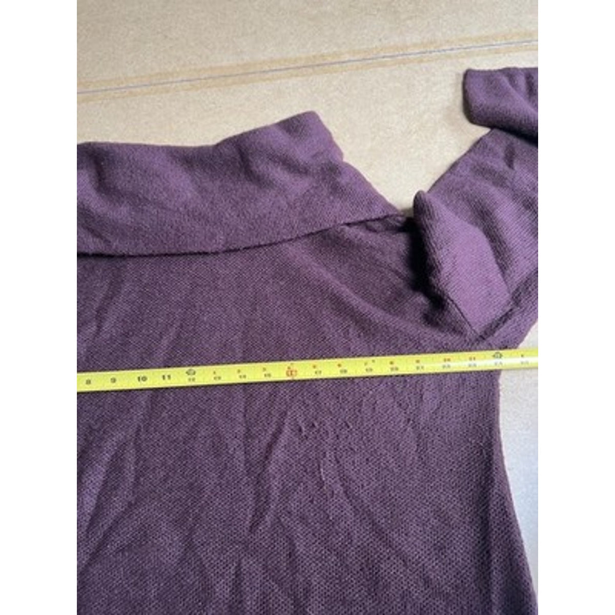 Ann Taylor Factory Sweater Womens XL Purple Pullover Turtleneck Oversized Knit