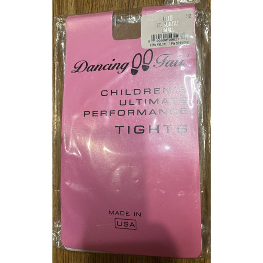 NEW Dancing Fair sz S Children's Ultimate Performance Tights Style 800 Lt Suntan