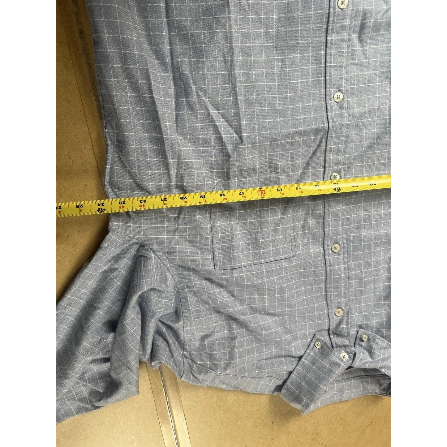 Charles Tyrwhitt Shirt Mens XL Blue Check Long Sleeve Button Up Non-Iron